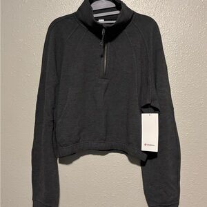 lululemon athletica Black Half-Zip Cowl Pullover Sweater